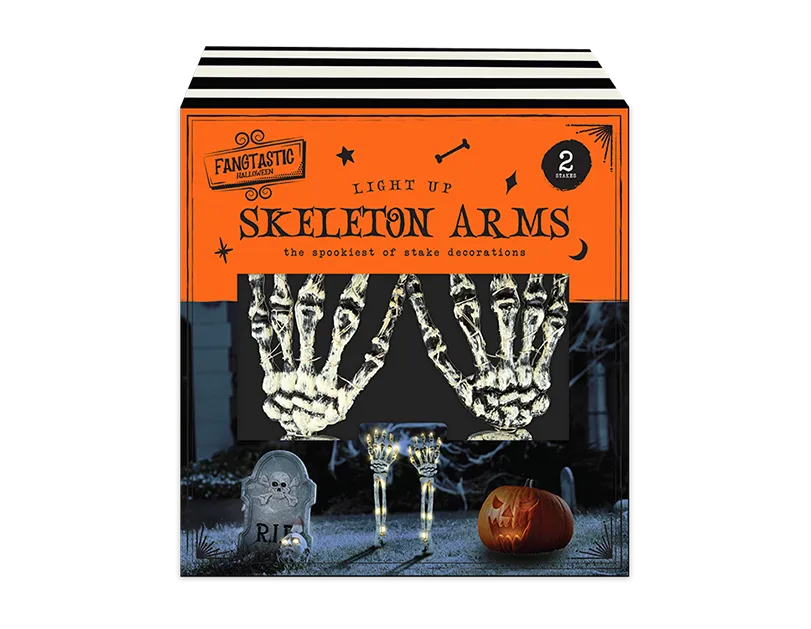 Light Up Skeleton Arms Stake