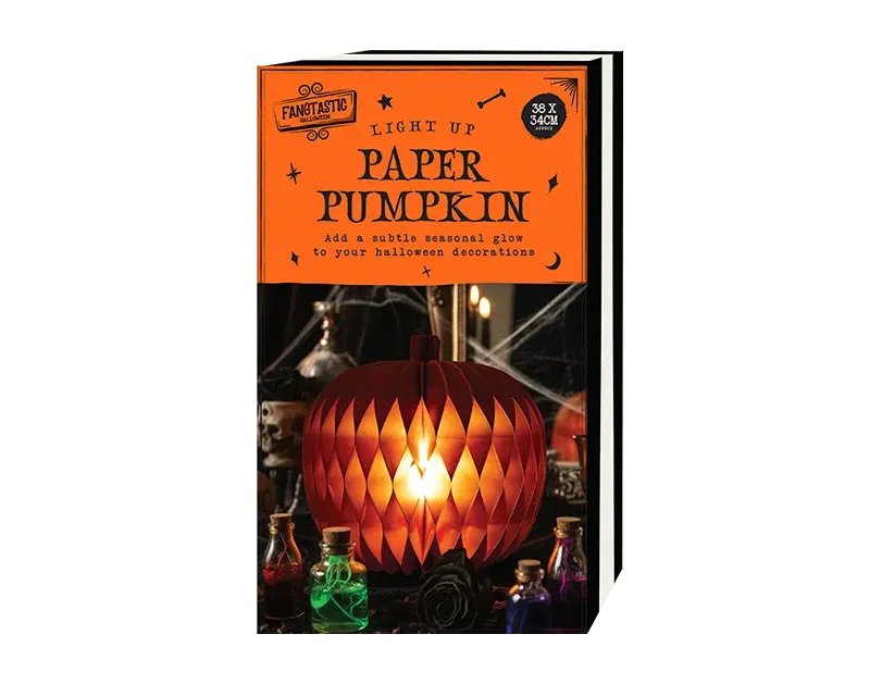 Halloween Light Up Paper Pumpkin CDU