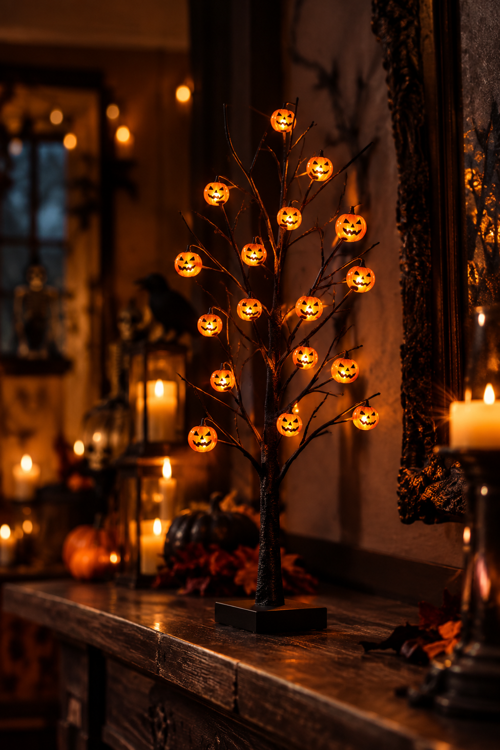 LED Pumpkin Tree 55cm