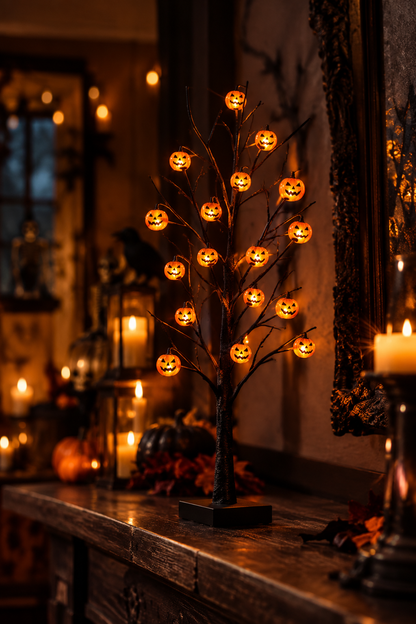 LED Pumpkin Tree 55cm