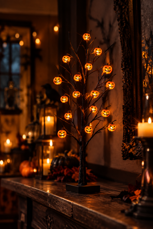 LED Pumpkin Tree 55cm