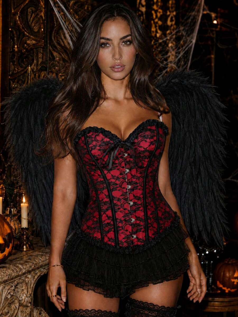 vintage Mesh Boned Corset