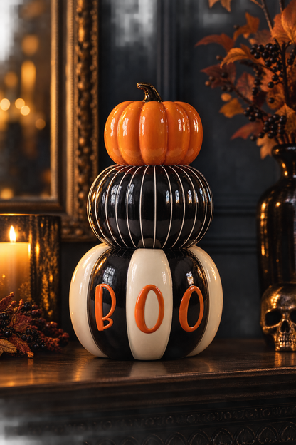 Halloween Stacked Slogan Pumpkins