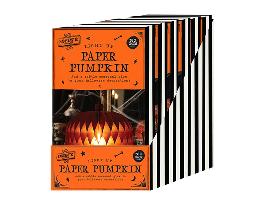 Halloween Light Up Paper Pumpkin CDU
