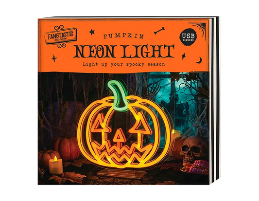 Halloween Pumpkin Neon Light On Stand