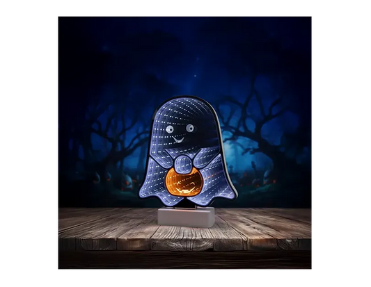 LED Battery Operated Infinity Light Ghost 25cm x 21cm