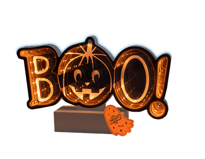 LED Infinity Light Up Boo Pumpkin